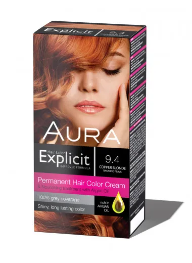 Set za trajno bojenje kose EXPLICIT 9.4 Copper blonde / Bakarno plava