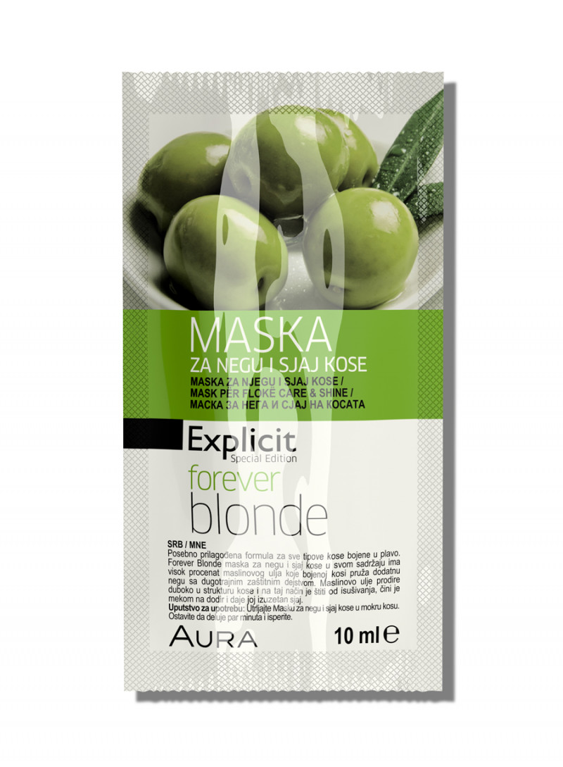 Maska za negu i sjaj kose FOREVER BLONDE 10 ml 