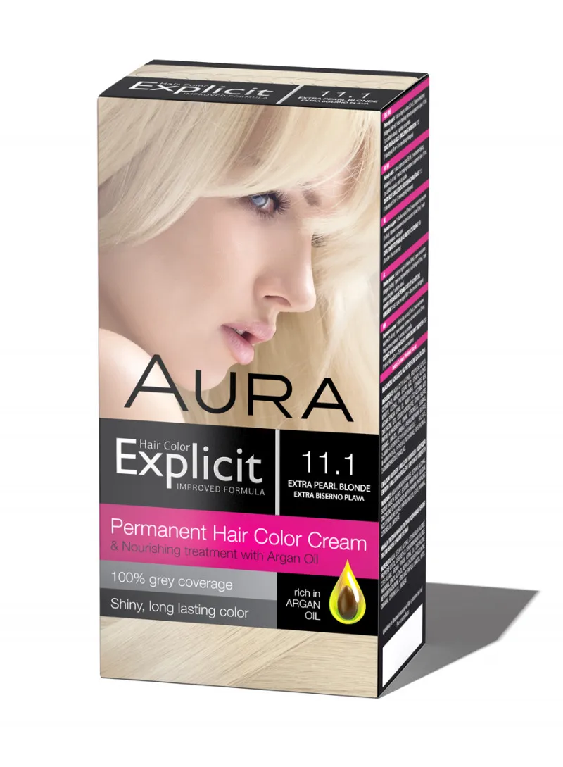 Set za trajno bojenje kose EXPLICIT 11.1 Extra pearl blonde / ekstra biserno plava 
